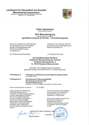 GLP Certificate 2025